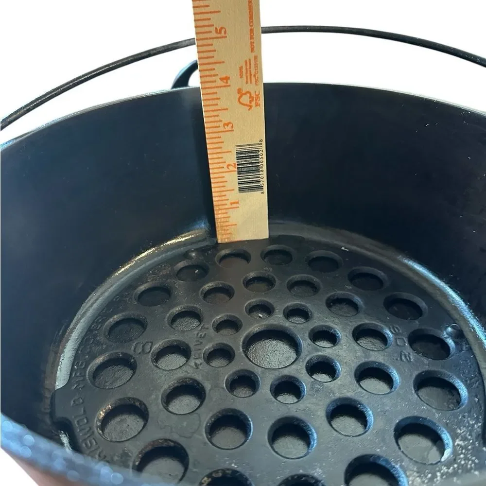 Vintage Griswold Erie No 8 Cast Iron Tite-Top Dutch Oven833 w/lid &Trivet 2551